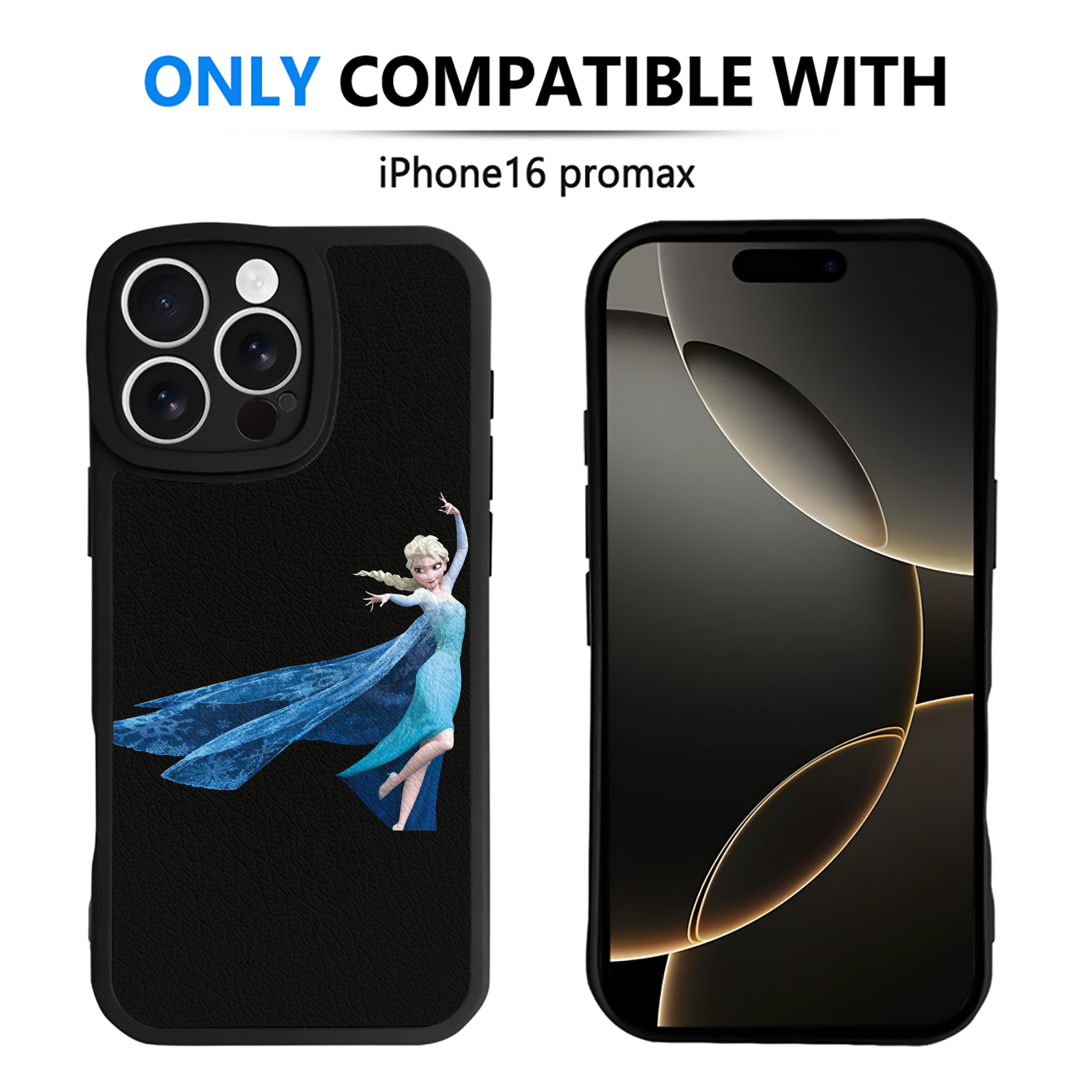 （画像用） アナと雪の女王 アンナ エルサ Frozen Anna Elsa 【iPhone 16シリーズ対応】シリコンスマホケース（レザー調） 材質：シリコン